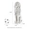 Set of 2 36.25"H Oversized MGO White Guardian Sitting Lion Garden Statue